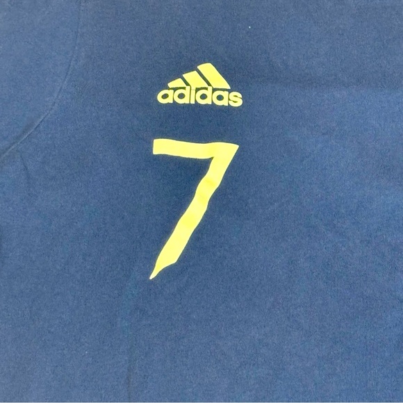 Cristiano Ronaldo 7 Manchester United Adidas boys L blue short sleeve tshirt - Picture 3 of 10